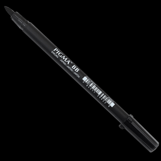 Sakura Pigma Brushpen - Bold Black - Hrubý Brushpen (Sakura Pigma Brushpen - Bold Black)