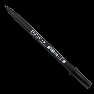 Sakura Pigma Brushpen - Fine Black - Tenký Brushpen (Sakura Pigma Brushpen - Fine Black)