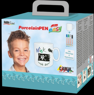 Set na malování na porcelán s hrníčkem Kreul - Boys (malování na porcelán pro děti)