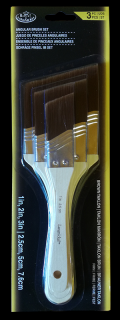 Štětce na šepsovaní s hnědými vlasy - 3 dílny set - RART-165 (Štětce Royal Langnickel white taklon brush set)