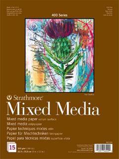 Strathmore Mixed Media 22,9x30,5cm, 15 listů, 400 series (Strathmore Mixed Media 22,9x30,5cm, 15 listů, 400 series)