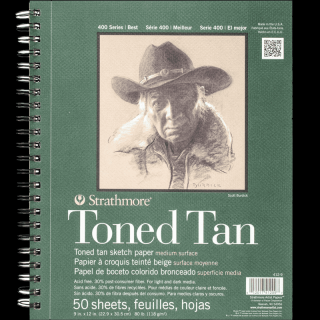Strathmore Toned Tan Sketch paper 23x30,5 cm 400 series 118g 50ks (Strathmore Toned Tan Sketch paper 23x30,5 cm 400 series 118g 50ks)