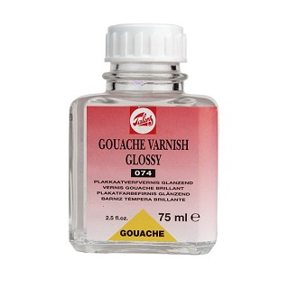 Talens lesklý lak pro gvašové barvy 074 - 75 ml (Talens - Gouache varnish glossy bottle 75 ml)