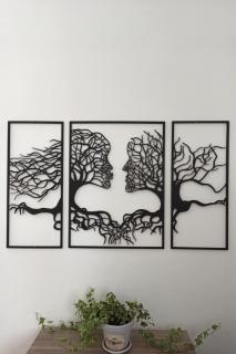 Dřevěný obraz - stromový MUŽ a ŽENA - BAREVNĚ LAKOVANÝ (Dřevěný obraz - stromový MUŽ a ŽENA - BAREVNĚ LAKOVANÝ)