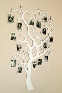 Dřevěný strom s fotorámečky na zavěšení - BAREVNĚ LAKOVANÝ (Dřevěný strom s fotorámečky na zavěšení - BAREVNĚ LAKOVANÝ)