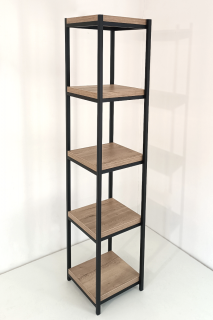 Regál LOFT TOWER  s policemi Dub HALIFAX přírodní (Regál LOFT TOWER  s policemi Dub HALIFAX přírodní)