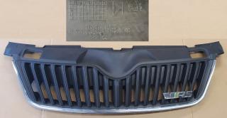 Maska chladiče kompletní Originál Škoda Fabia II RS se znakem 5J0853668C 9B9