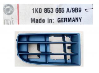 Mřížka větrací Originál Volkswagen Golf 1K0853665A