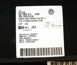 Sada koberců černé/titan Volkswagen Passat 3G1863011 EOM