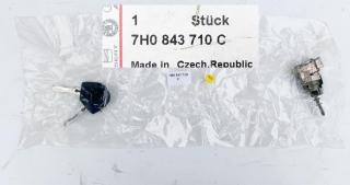 Vložka zámku s klíči a pouzdrem Originál Volkswagen Transportér 7H0843710C