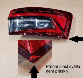 Zadní skupinová svítilna Originál Škoda Superb III facelift kombi 3V9945208B