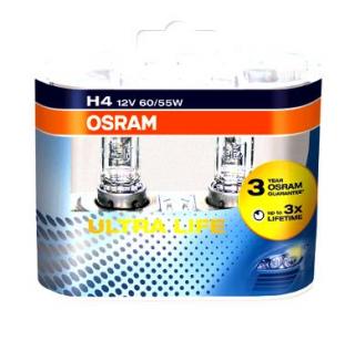 H4 12V 60/55W Osram Ultra Life 64193ULT-HCB duobox sada 2ks (OSRAM žárovka H4 12V 60/55W Day Ultra Life 64193 ULT P43t duobox)