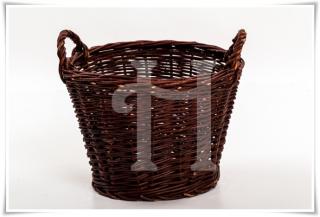 Proutěný koš A017E | PRŮMĚR: 50cm |  VÝŠKA: 35/41cm (Koš na seno, ovoce)