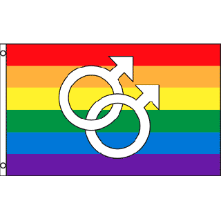 Duhová vlajka - gay symbol 90x150 cm