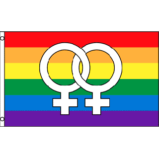 Duhová vlajka - lesbický symbol 90x150 cm