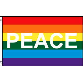 Duhová vlajka PEACE 90x150 cm