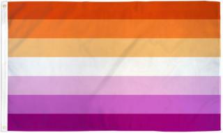 Lesbická vlajka sunset 60x90 cm