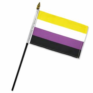 Vlaječka nebinární hrdosti 10x15 cm