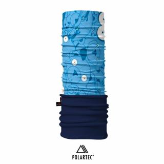 Dětský zateplený šátek 4FUN blue eye POLARTEC