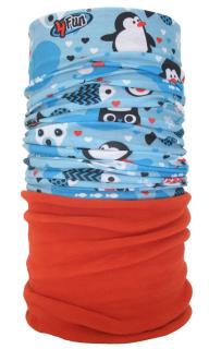 Dětský zateplený šátek 4FUN tučňák Winter POLARTEC