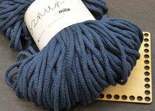 Bavlněná příze MILA 5 mm - Jeansová