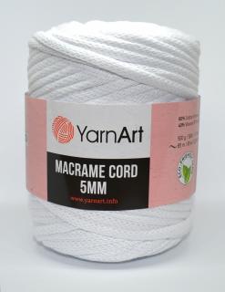 Macrame Cord 5 mm barva 751 bílá