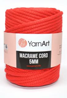 Macrame Cord 5 mm barva 773 červená