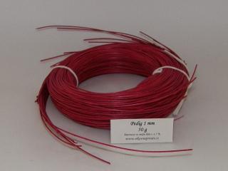 Pedig barvený pr. 1,5 mm - 50 g bordó (Pedig barvený pr. 1,5 mm - 50 g bordó)