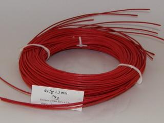 Pedig barvený pr. 1,5 mm - 50 g červený (Pedig barvený pr. 1,5 mm - 50 g červený)