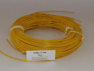 Pedig barvený pr. 1,5 mm - 50 g žlutý (Pedig barvený pr. 1,5 mm - 50 g žlutý)