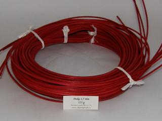 Pedig barvený pr. 2,5 mm - 125 g červená (Pedig barvený pr. 2,5 mm - 125 g červená)