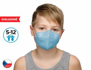 10x Český respirátor FFP2 vhodný pro děti - modrý