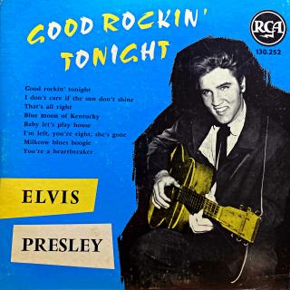 10  Elvis Presley – Good Rockin' Tonight (Deska je v krásném a lesklém stavu, pouze jemné vlásenky ve výjezdové stopě. Hraje výborně, čistý zvuk i v tichých pasážích. Obal je taky pěkný, jen lehké stopy používání viz foto.)