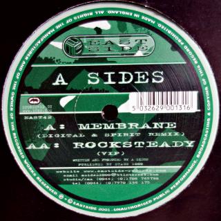 12  A-Sides ‎– Membrane / Rocksteady Remixes (Deska i obal jsou v pěkném stavu.)