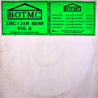 12  Beat Of The Month Club ‎– B.O.T.M.C. Dec / Jan 88 / 89 Vol II (UK, 1988, Instrumental, House, DJ Battle Tool, DESKA V DOBRÉM STAVU)