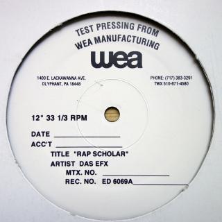 12  Das EFX ‎– Rap Scholar ((1998) Promo, Test Pressing )