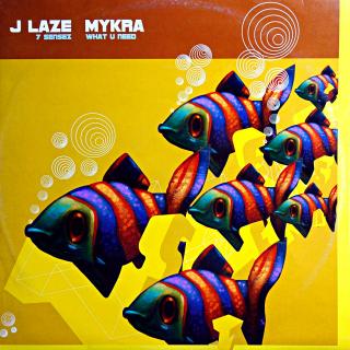 12  J Laze / Mykra ‎– 7 Sensez / What U Need (Deska jen lehce ohraná, jemné vlásenky. Obal v pěkném stavu.)