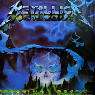 12  Metallica ‎– Creeping Death / Jump In The Fire (Deska v pěkném stavu, jen lehce ohraná s jemnými vlásenkami a několika velmi jemnými drobnými oděrkami. Hraje fajn, výborný zvuk, jen mírný praskot v pasážích mezi skladbami. Obal má odřenou hranu viz fo