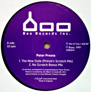 12&quot; Peter Presta ‎– The New Style EP