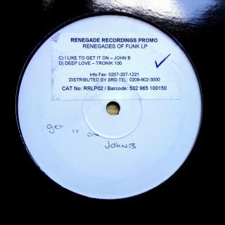 12  Various ‎– Renegades Of Funk LP (Promo, White Label, 45 RPM, Album, Stickered (UK, 2002) POUZE VINYL 2 Z PŮVODNÍHO 3LP)