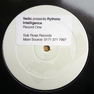 2x12  Vedic ‎– Presents Rhythmic Intelligence  (Velmi dobrý stav (Kompilace, White Label, 1997, Dub, Drum n Bass, Ambient))