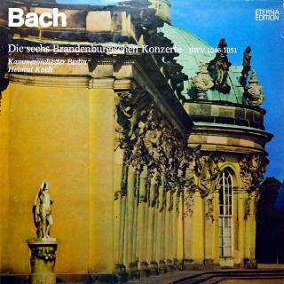 2xLP Bach, Kammerorchester Berlin, Helmut Koch (Desky mírně ohrané. Na dvou místech drobné nečistoty, zde záznam pár otáček lupe. Rozevírací obal je ve švech roztrhnutý, ale potisk je všude neporušený.)
