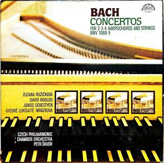 2xLP Bach, Růžičková, Roblou, Sebestyén, Mrázková, Škvor – Concertos For 2-3-4.. (V kartonovém boxu včetně brožury (12 stran). Desky v top stavu!)