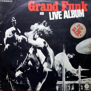 2xLP Grand Funk ‎– Live Album (ALBUM (Germany, 1970) ROZEVÍRACÍ OBAL, DESKY V HORŠÍM STAVU, VÝRAZNĚJŠÍ LUPANCE ALE JEHLA DRŽÍ V DRÁŽCE)