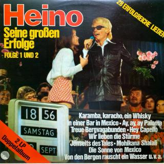 2xLP Heino ‎– Seine Großen Erfolge 1&amp;2 (Obě desky i rozevírací obal jsou ve velmi pěkném stavu.)