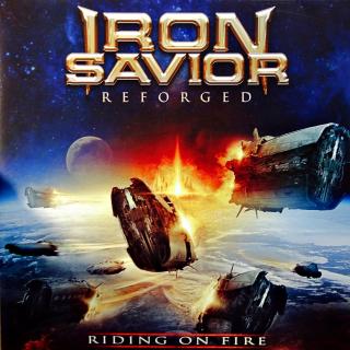2xLP Iron Savior ‎– Reforged (Riding On Fire) (Rozevírací obal. Červený vinyl. Desky mírně ohrané, ale zvuk stále ok.)