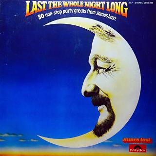 2xLP James Last ‎– Last The Whole Night Long (Obě desky jsou mírně ohrané, mnoho jemných vlásenek. Hrají fajn, stále velmi dobrý zvuk. Rozevírací obal má proseknutý hřbet cca 5cm a jemné oděrky na hranách. Potisk je všude pěkný.)