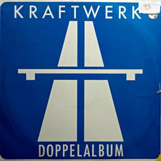 2xLP Kraftwerk ‎– Doppelalbum (Desky mírně ohrané, hodně jemných vlásenek. Nicméně hrají fajn, jen mírný praskot v záznamu. Rozevírací obal má proseknutý hřbet cca 8 cm. Nálepka na čelní straně. Potisk je ok.)