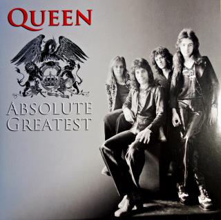 2xLP Queen ‎– Absolute Greatest (Rozevírací obal. Bílý vinyl. Na deskách několik vlásenek, místy lze slyšet jemný praskot. Celkově velmi pěkný stav. Obsahuje voucher pro download mp3 verze alba.)