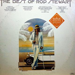 2xLP Rod Stewart ‎– The Best Of Rod Stewart (Obě desky jsou mírně ohrané s vlásenkami. Hrají fajn, jen mírný praskot v tichých pasážích. Rozevírací obal taky mírně obnošený.)